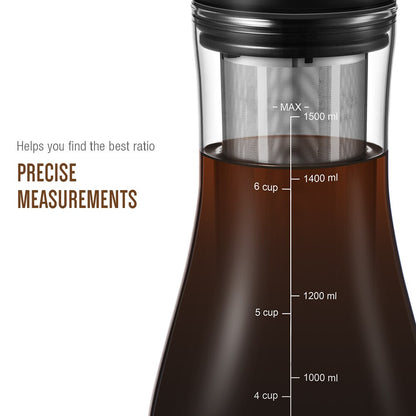 1500ml Borosilicate Glass Cold Brew Coffee Maker by HitMyNeed