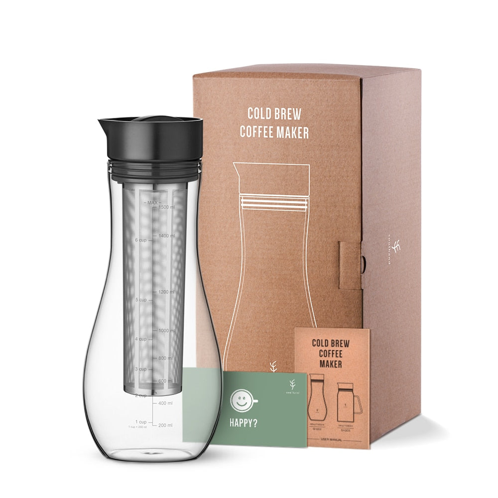 1500ml Borosilicate Glass Cold Brew Coffee Maker by HitMyNeed