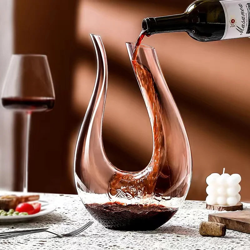1500ml Handmade Crystal Wine Decanter and Aerator by HitMyNeed