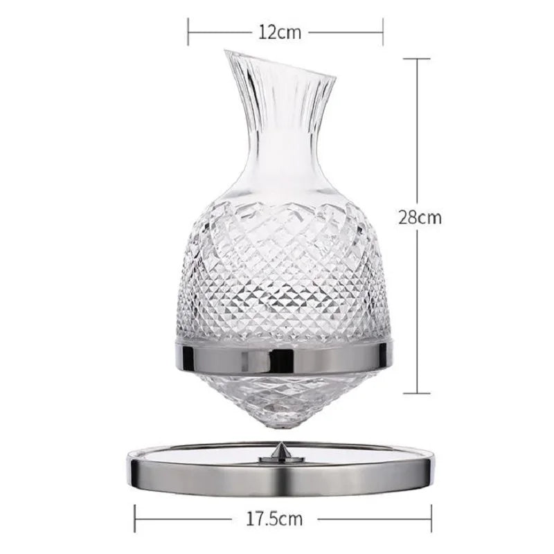 1500ml Rotating Crystal Wine Decanter and Aerator by HitMyNeed