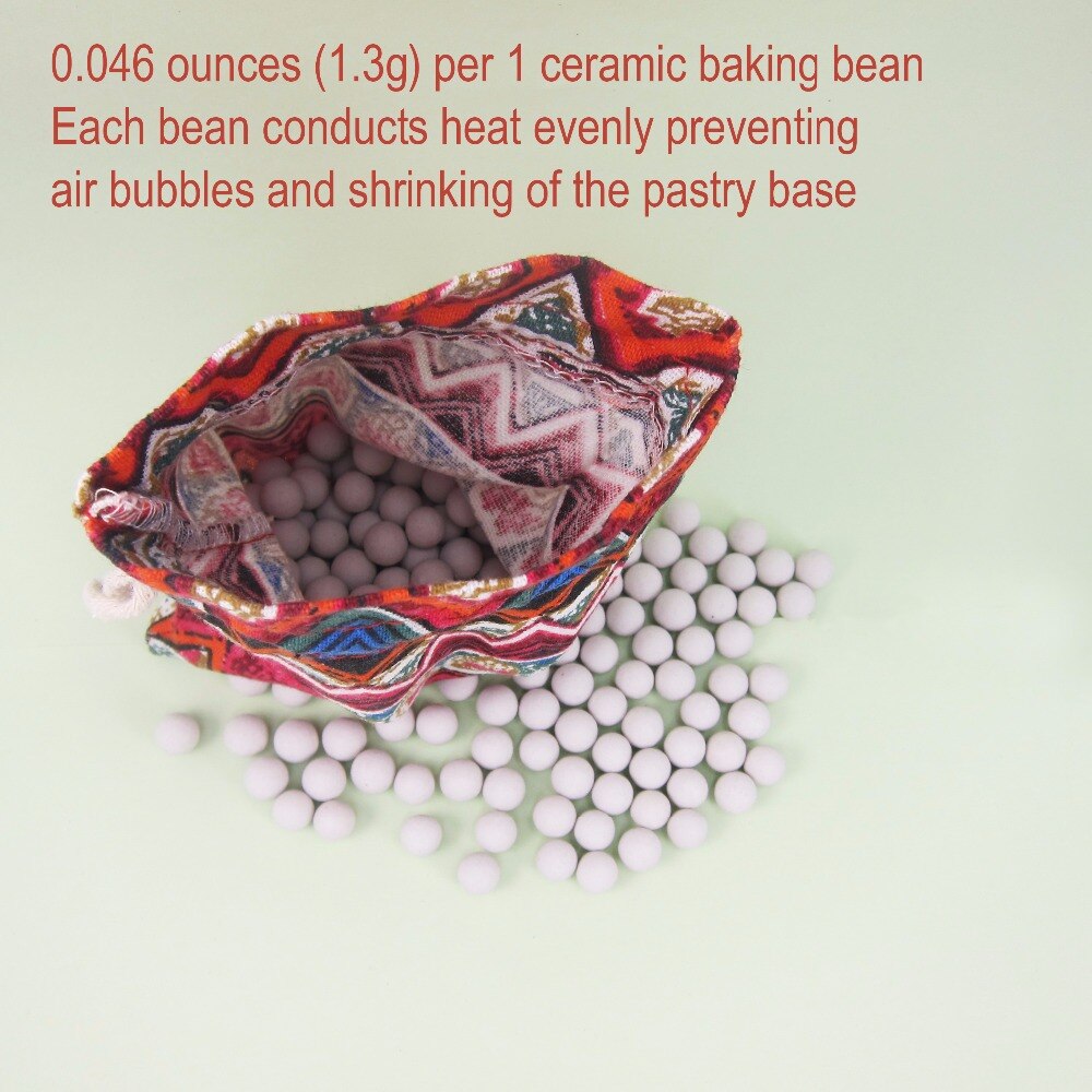 150g Ceramic Pie Crust Weights with Storage Bag by HitMyNeed