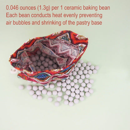 150g Ceramic Pie Crust Weights with Storage Bag by HitMyNeed