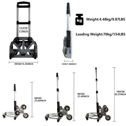 150kg All Terrain Stair Climbing Folding Trolley Cart by HitMyNeed