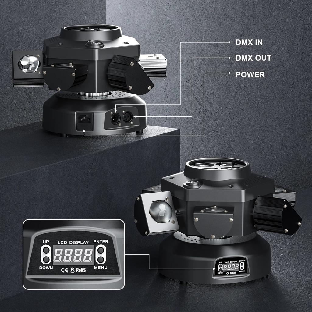150W 6-Arm Moving Head RGBW DJ Light with DMX512 by HitMyNeed