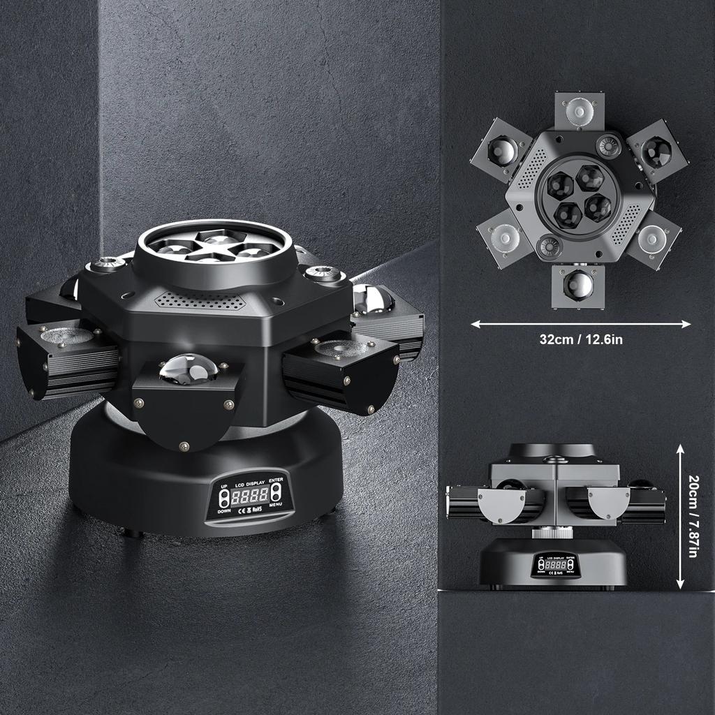 150W 6-Arm Moving Head RGBW DJ Light with DMX512 by HitMyNeed