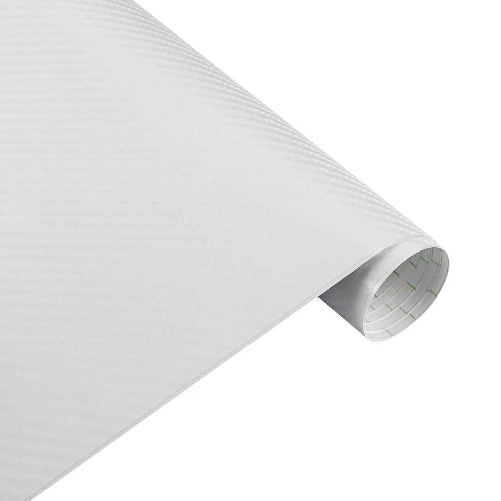 152x200cm 4D Carbon Fiber Car Wrap Vinyl Film white by HitMyNeed