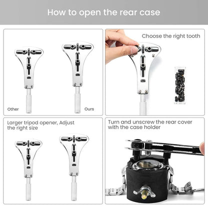 153-Piece Watch Repair Tool Kit with Storage Bag by HitMyNeed