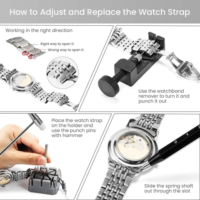 153-Piece Watch Repair Tool Kit with Storage Bag by HitMyNeed