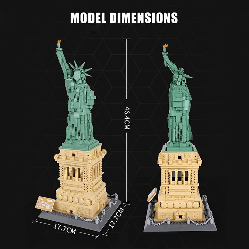 1577pcs Statue of Liberty Architecture Building Set by HitMyNeed