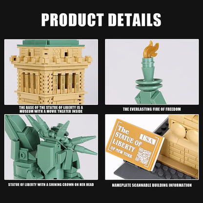 1577pcs Statue of Liberty Architecture Building Set by HitMyNeed