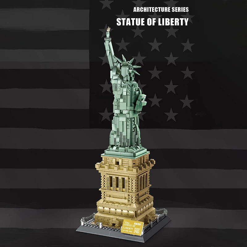 1577pcs Statue of Liberty Architecture Building Set by HitMyNeed