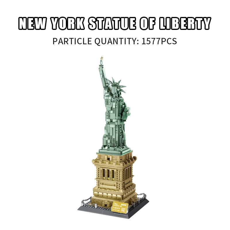 1577pcs Statue of Liberty Architecture Building Set by HitMyNeed