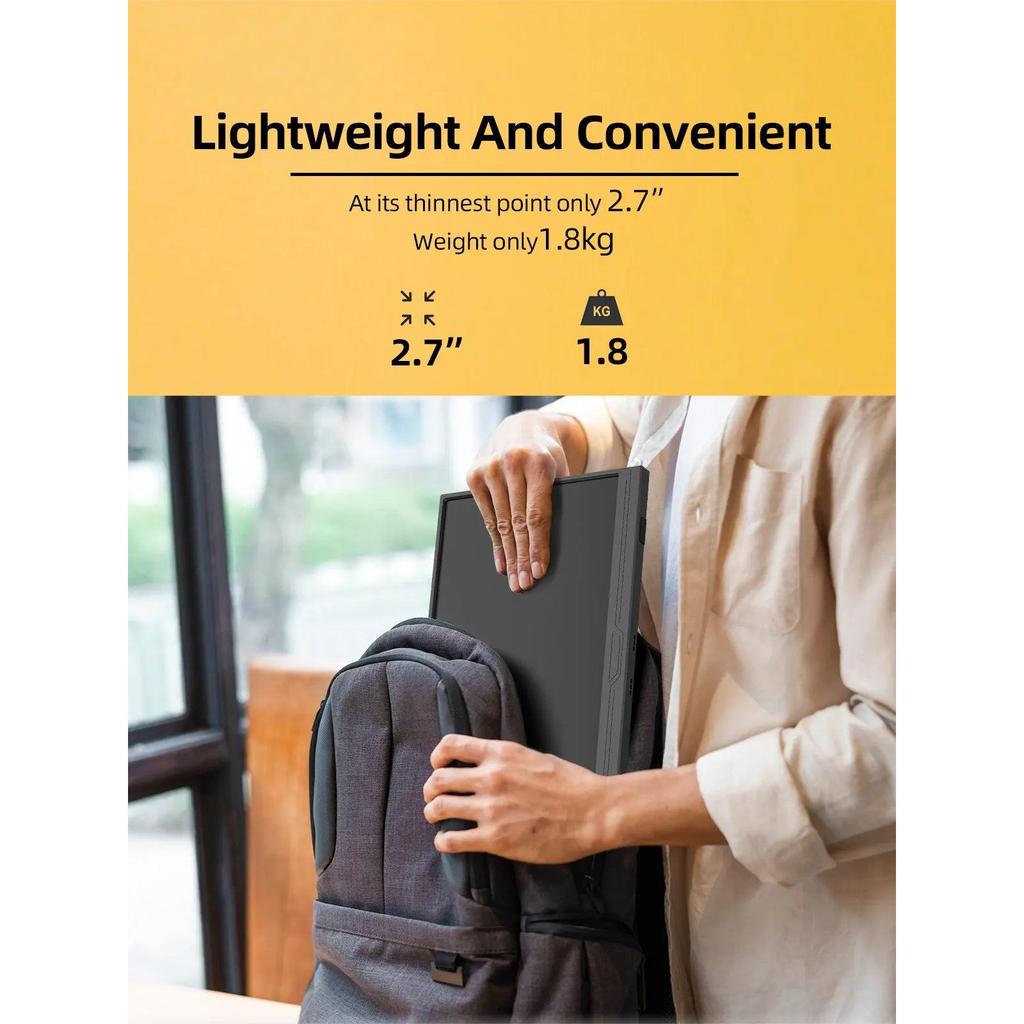 15.6" Portable Touchscreen Monitor 1080p HDR by HitMyNeed