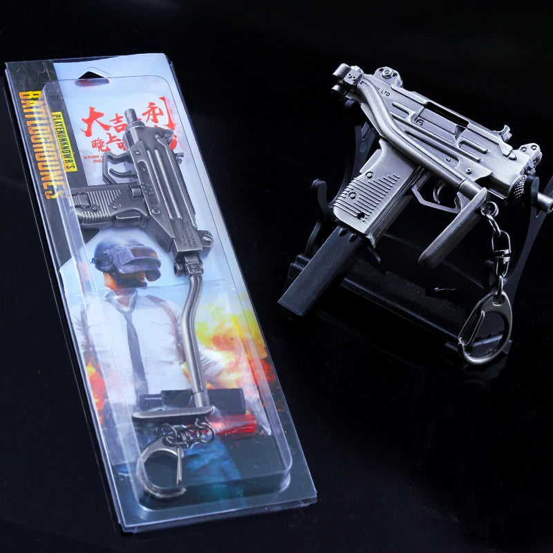 15cm Alloy Mini UZI Model Gun Keychain Pendant by HitMyNeed