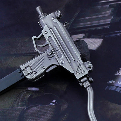 15cm Alloy Mini UZI Model Gun Keychain Pendant by HitMyNeed