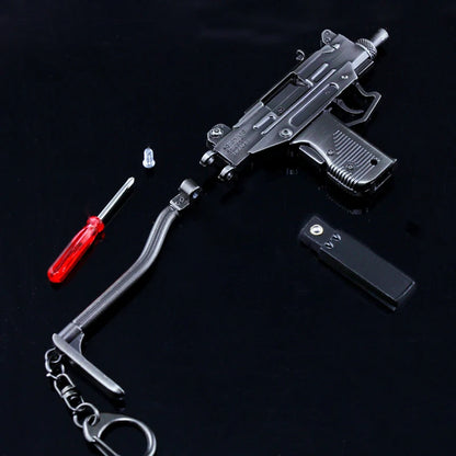 15cm Alloy Mini UZI Model Gun Keychain Pendant by HitMyNeed