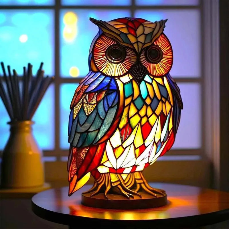 15cm Animal Resin Stained Glass Table Lamp Ornament by HitMyNeed