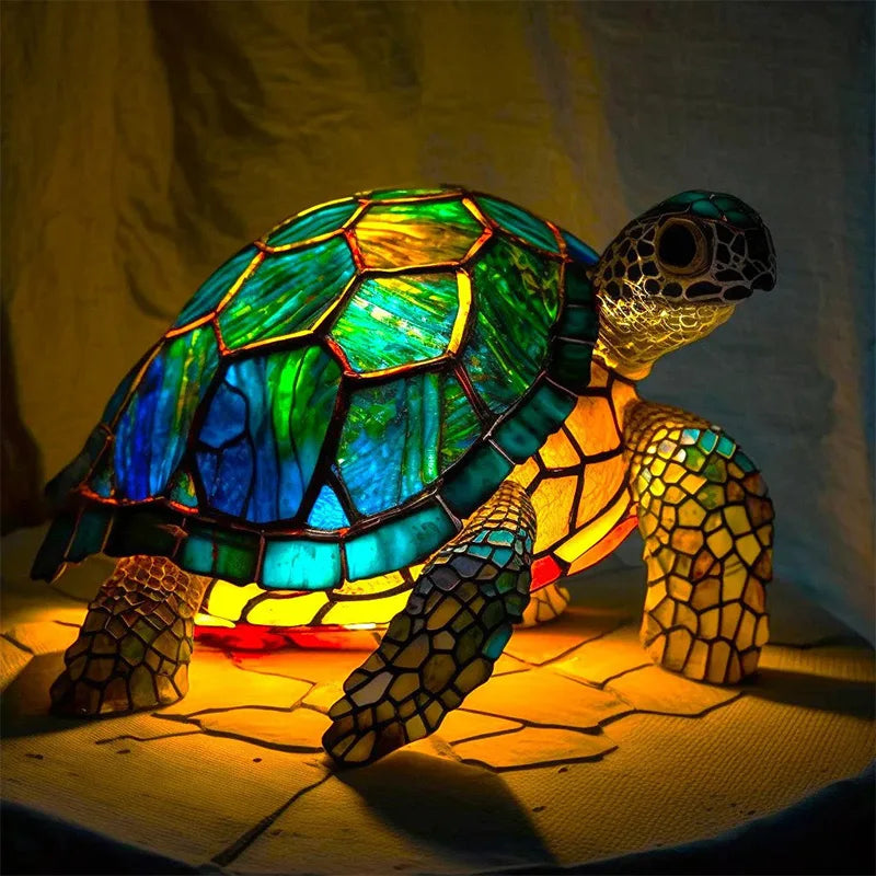 15cm Animal Resin Stained Glass Table Lamp Ornament by HitMyNeed
