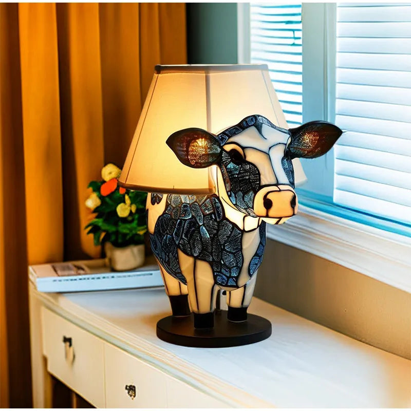 15cm Animal Resin Stained Glass Table Lamp Ornament by HitMyNeed