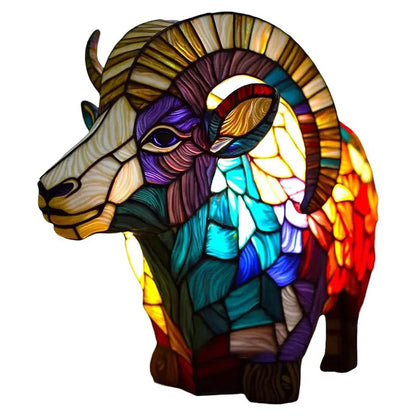 15cm Animal Resin Stained Glass Table Lamp Ornament a12 by HitMyNeed