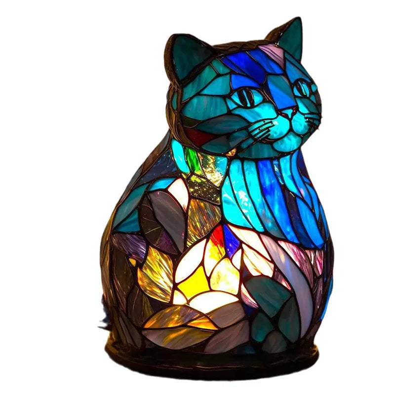 15cm Animal Resin Stained Glass Table Lamp Ornament a13 by HitMyNeed