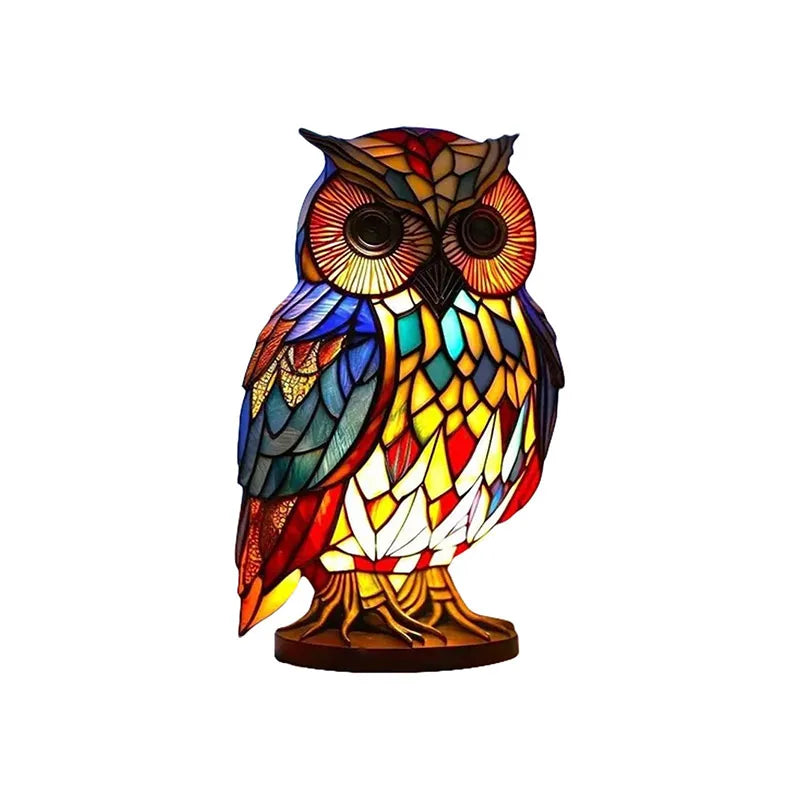 15cm Animal Resin Stained Glass Table Lamp Ornament a2 by HitMyNeed