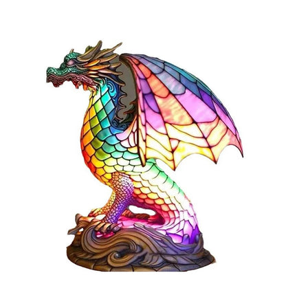 15cm Animal Resin Stained Glass Table Lamp Ornament a4 by HitMyNeed