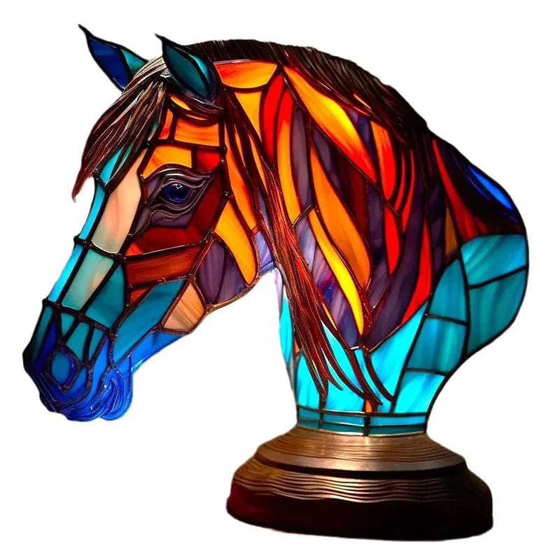 15cm Animal Resin Stained Glass Table Lamp Ornament a7 by HitMyNeed