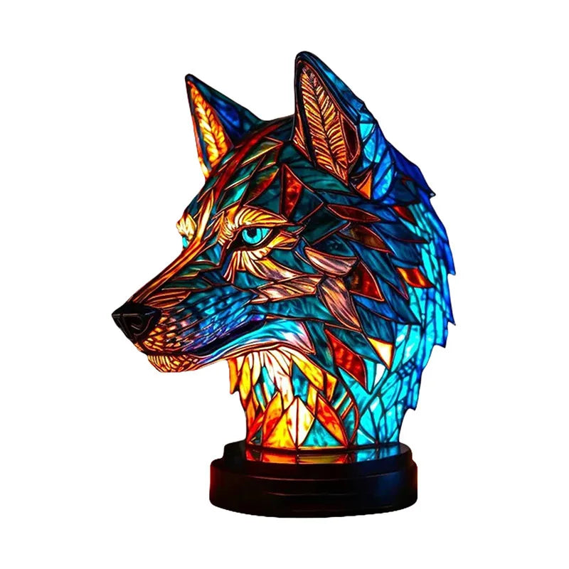 15cm Animal Resin Stained Glass Table Lamp Ornament a8 by HitMyNeed