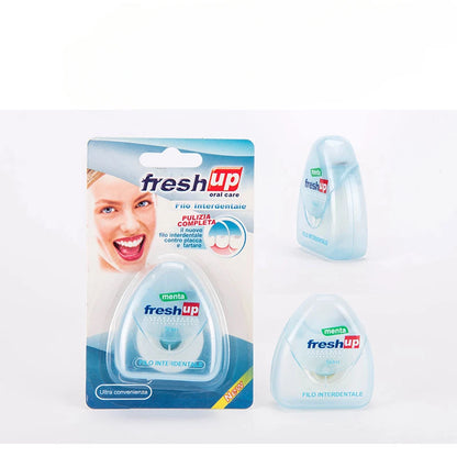 15m Mint Dental Floss Keychain - Flat Tooth-Shaped Case by HitMyNeed
