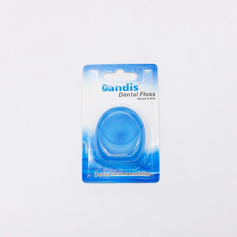 15m Mint Dental Floss Keychain - Flat Tooth-Shaped Case by HitMyNeed