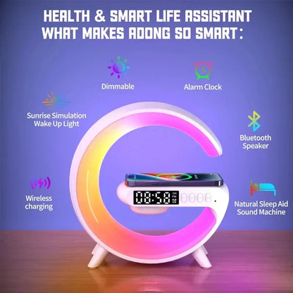 15W Wireless Charger Stand with Speaker & RGB Light by HitMyNeed