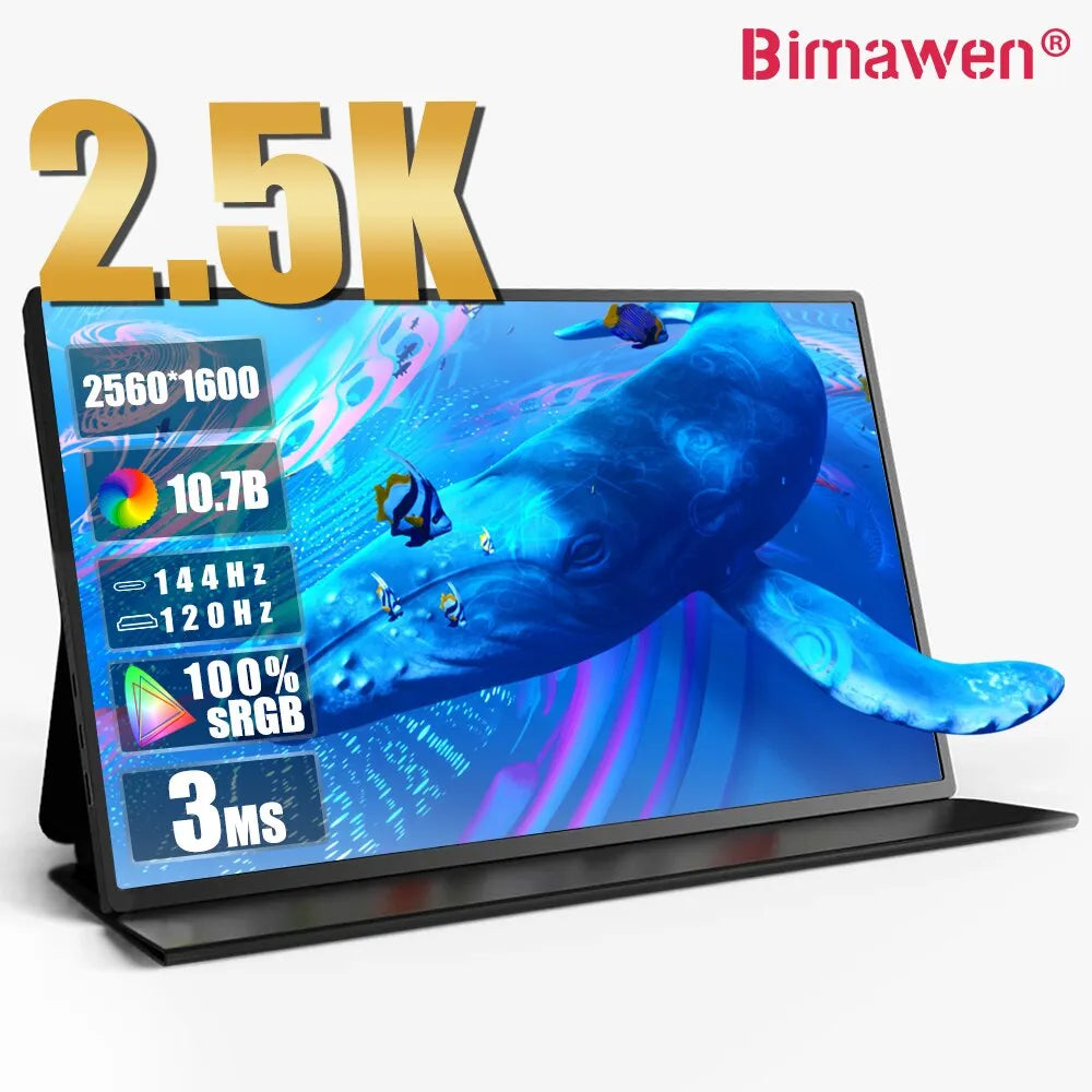 16" 2.5K 144Hz Portable Monitor for Laptop & Console by HitMyNeed