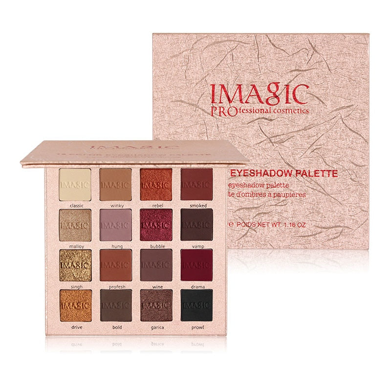 16-Color Matte & Shimmer Eyeshadow Palette by HitMyNeed