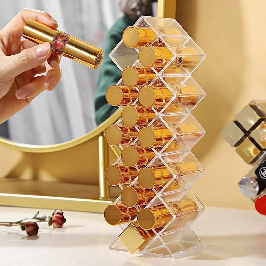 16 Grid Acrylic Lipstick Holder Stand Organizer by HitMyNeed