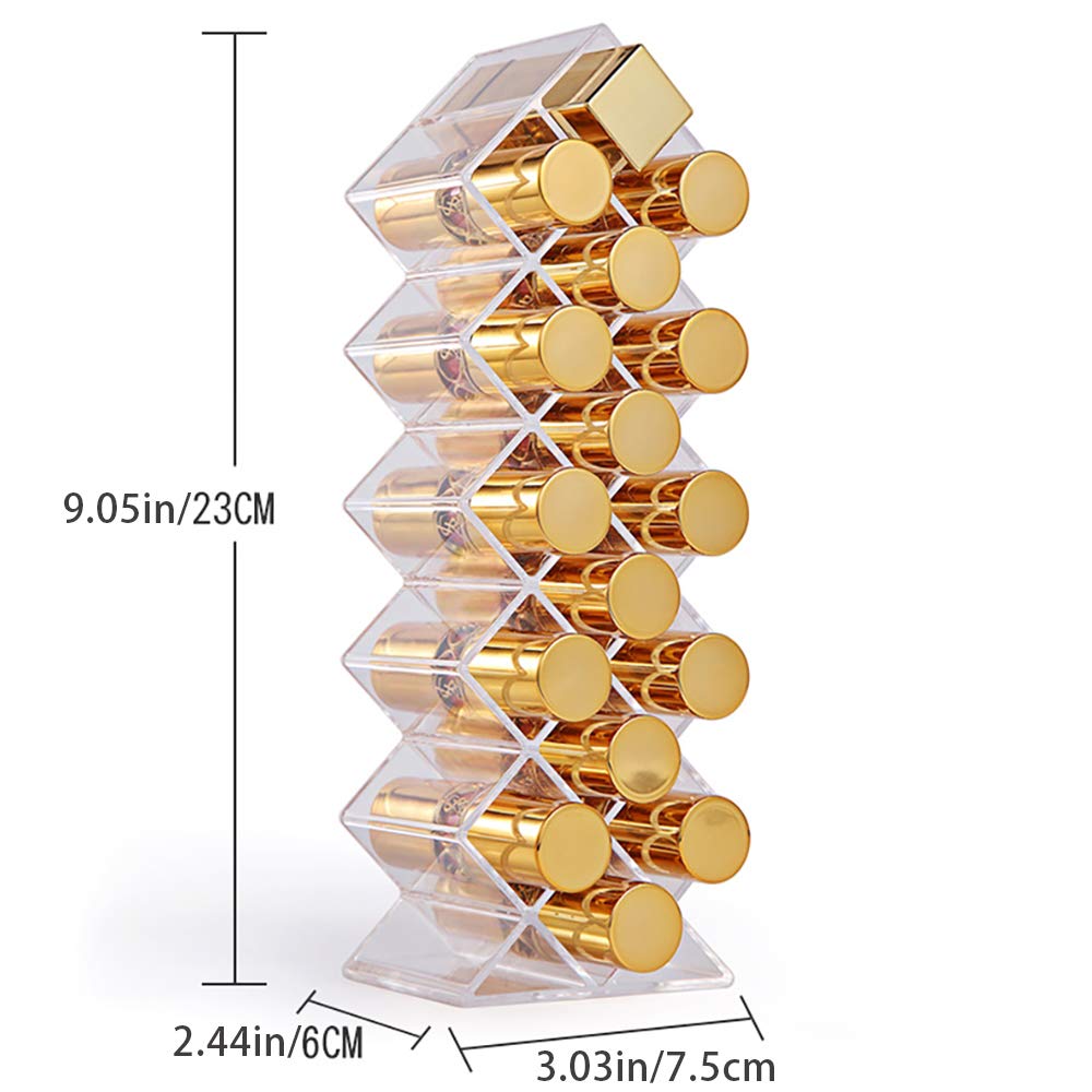16 Grid Acrylic Lipstick Holder Stand Organizer by HitMyNeed