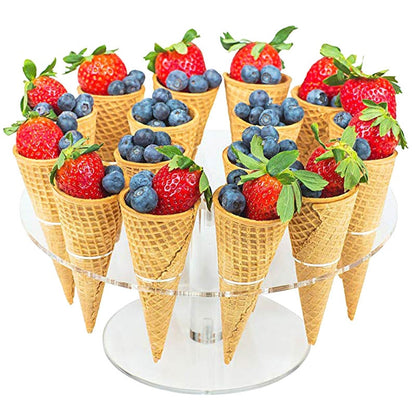 16-Hole Acrylic Ice Cream Cone Display Stand by HitMyNeed