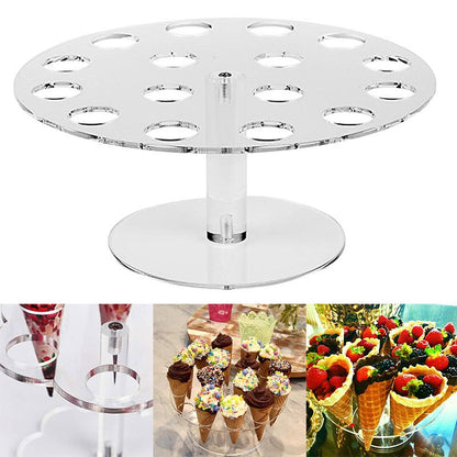 16-Hole Acrylic Ice Cream Cone Display Stand by HitMyNeed