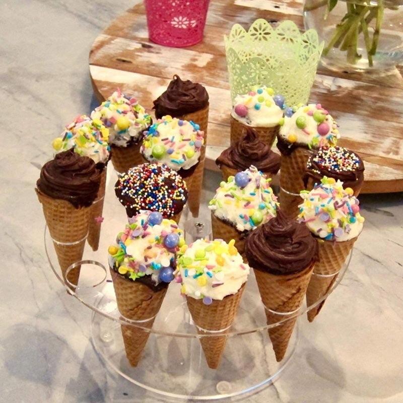16-Hole Acrylic Ice Cream Cone Display Stand by HitMyNeed