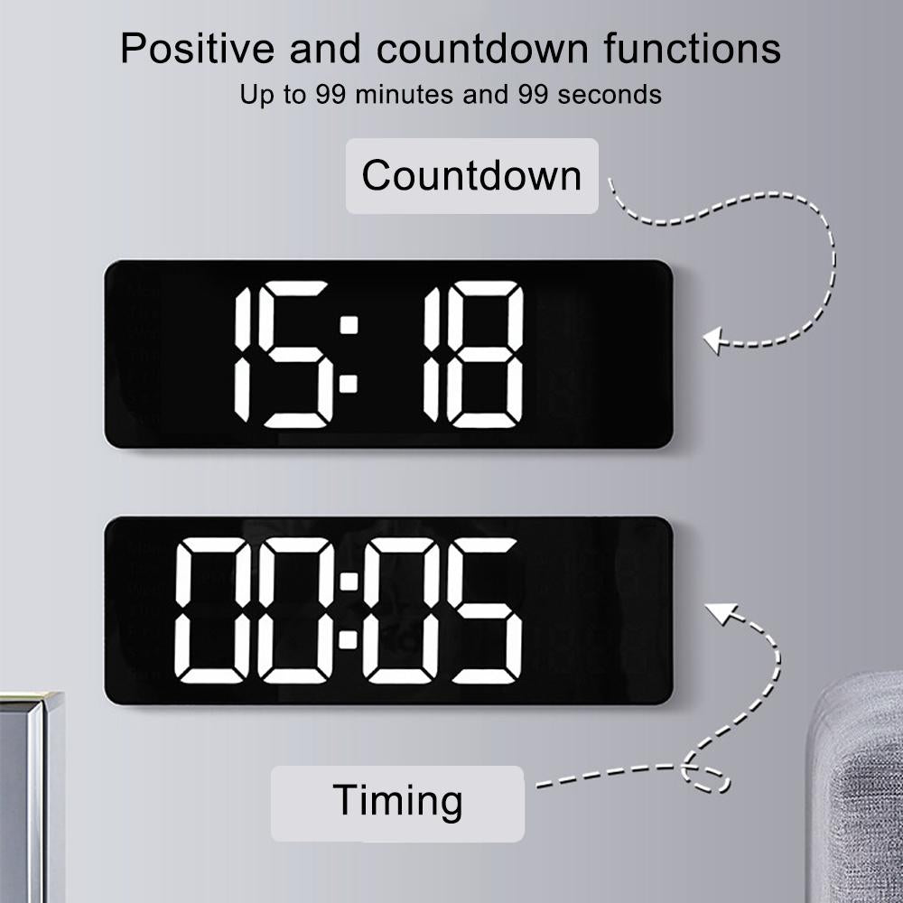 16-Inch LED Digital Wall Clock with Remote & Dual Alarms by HitMyNeed