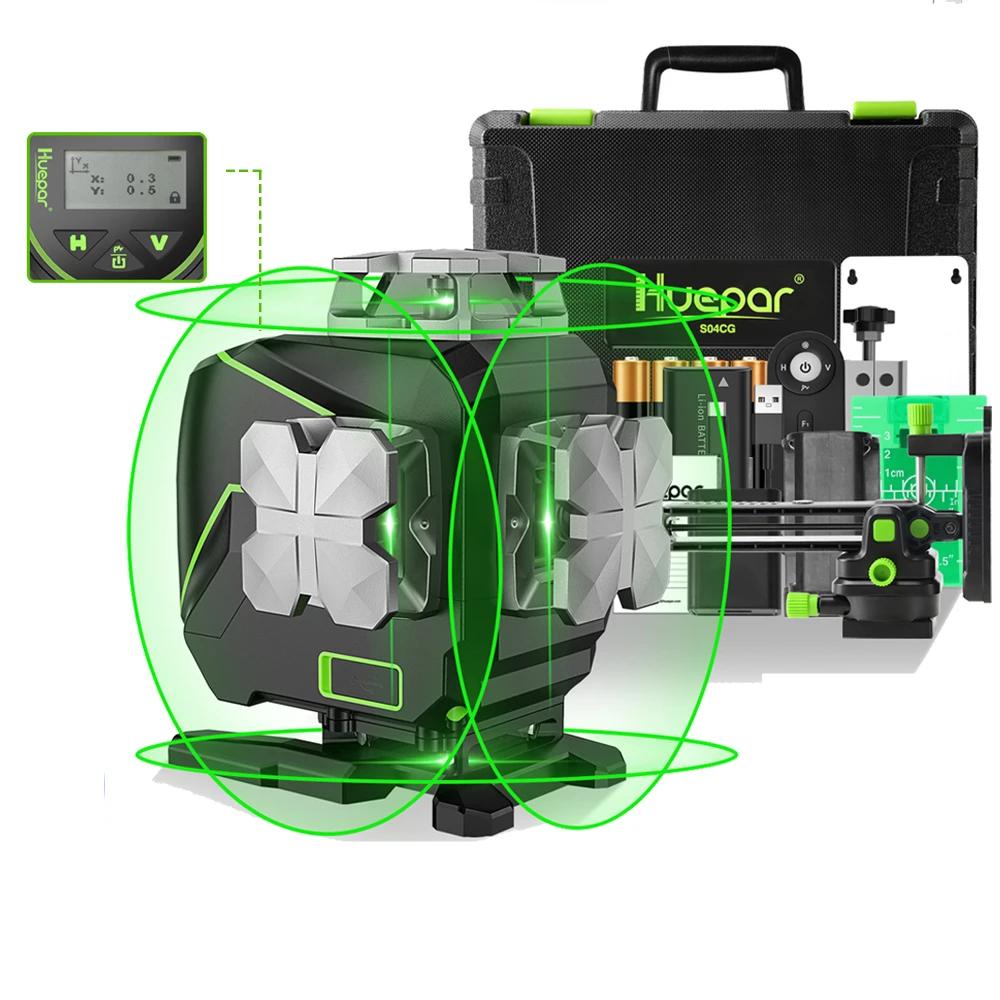 16-Line 4D Green Laser Level with Bluetooth & Case by HitMyNeed