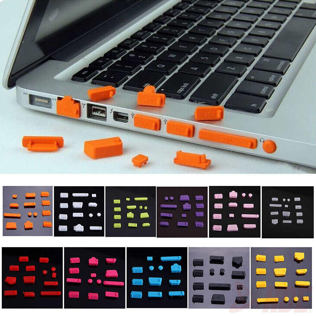 16‑Piece Laptop Port Dust Plugs & Waterproof Covers 16pcs-orange by HitMyNeed