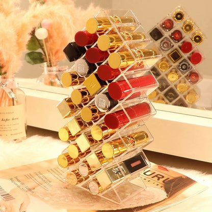 16 Slot Clear Acrylic Lipstick Organizer Stand by HitMyNeed