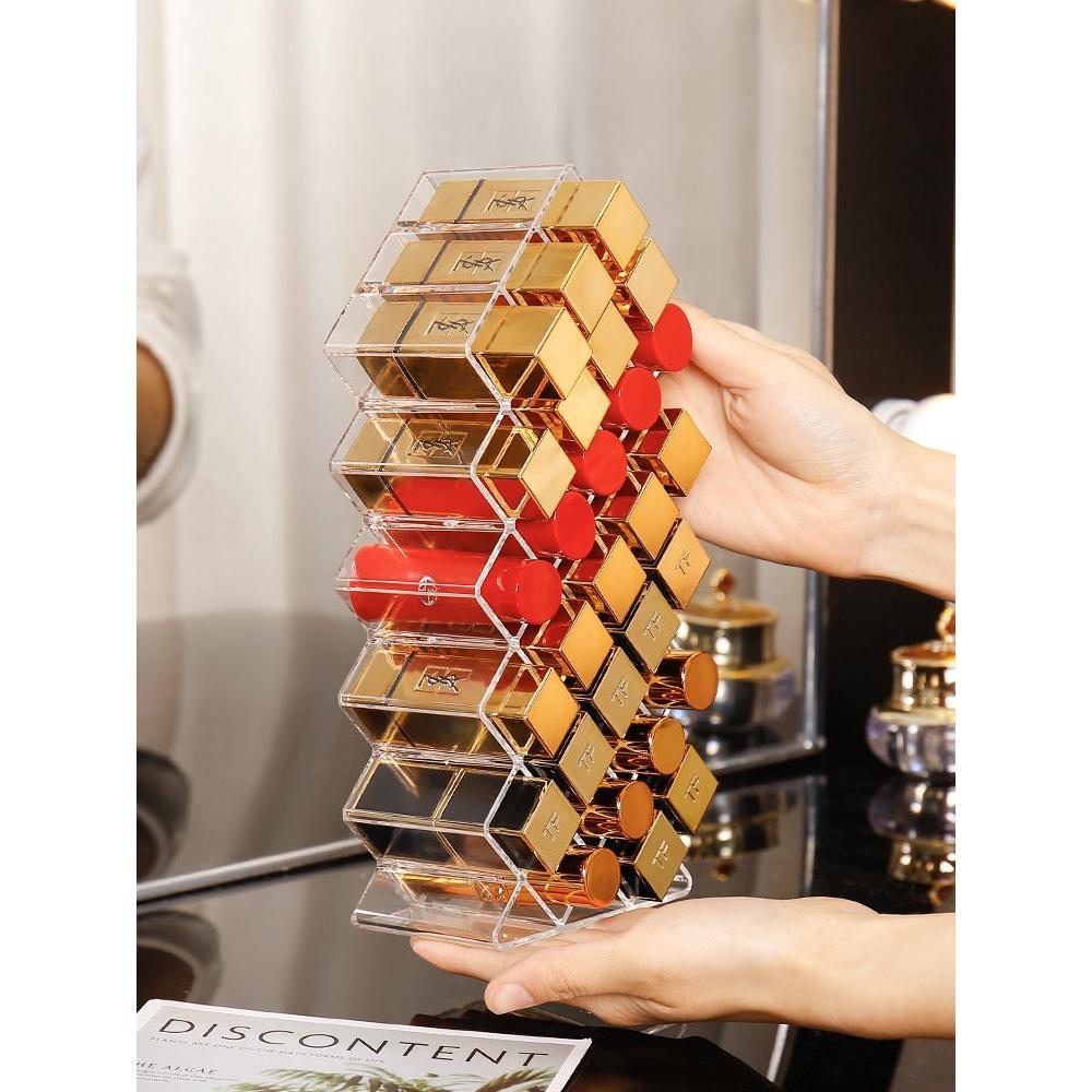 16 Slot Clear Acrylic Lipstick Organizer Stand by HitMyNeed