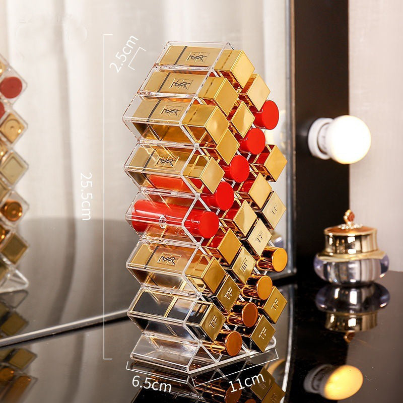 16 Slot Clear Acrylic Lipstick Organizer Stand by HitMyNeed