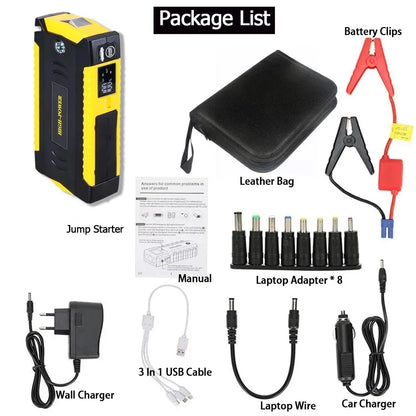 16000mAh 12V Car Jump Starter & Power Bank by HitMyNeed