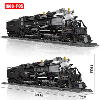 1608pcs Classic Steam Train Building Block Set by HitMyNeed