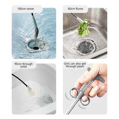 160cm Drain Snake Pipe Unblocker Cleaning Tool by HitMyNeed
