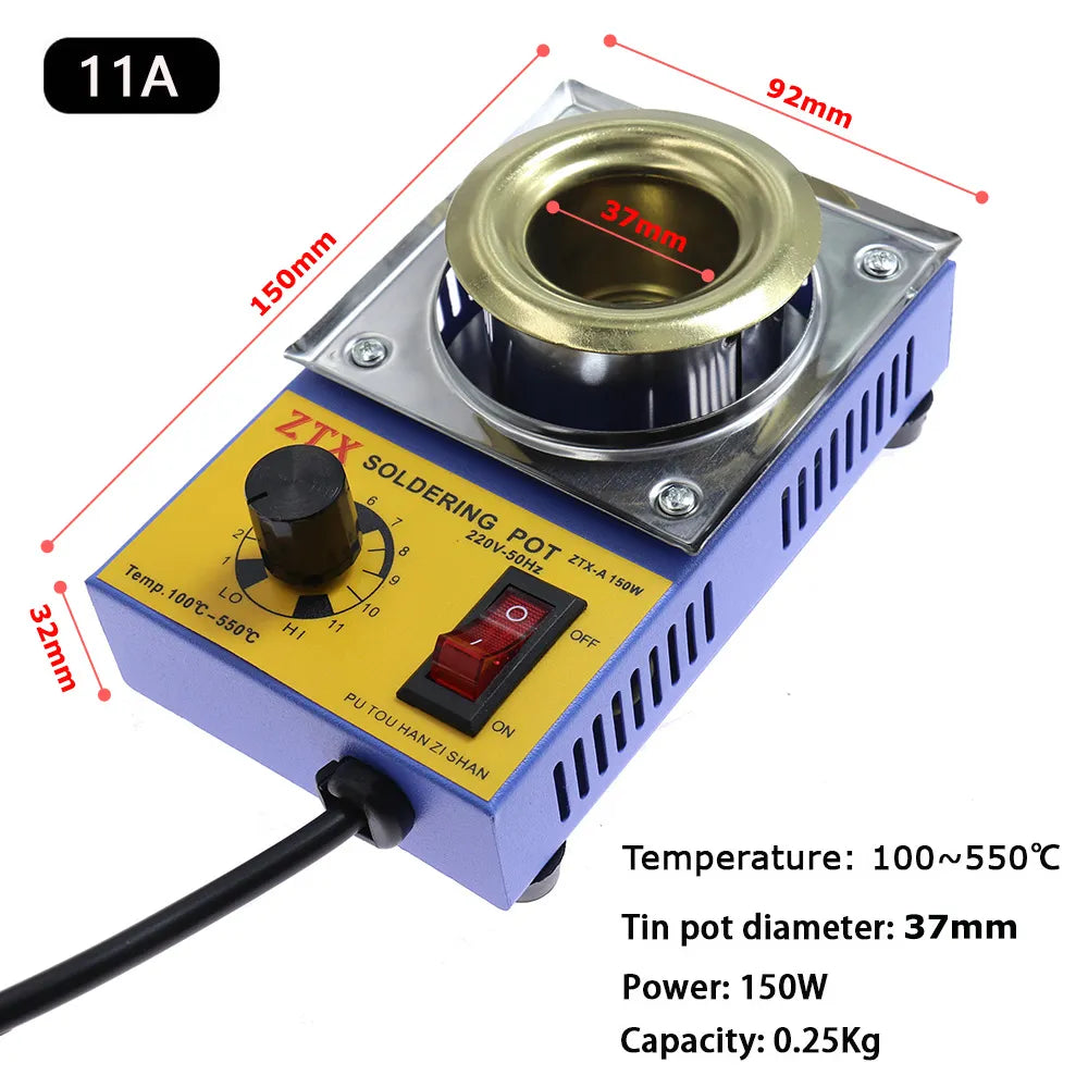 160W Adjustable Temperature Tin Melting Furnace Pot by HitMyNeed