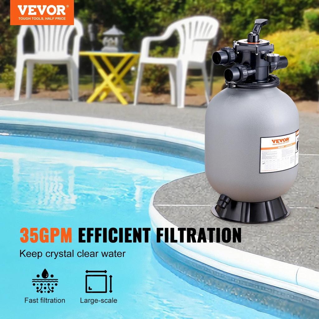 16/19/22 Inch Pool Sand Filter with 7-Way Valve by HitMyNeed